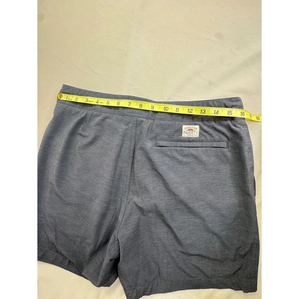 Faherty All Day Shorts Mens 31 Charcoal Gray Heather Hybrid Stretch athletic